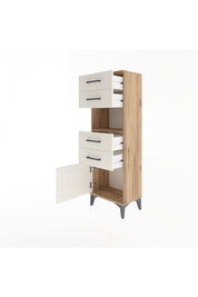 Arges Dolap Tek Raflı 4 Çekmeceli Tek Kapaklı 44x30x134 - S16M066V7A