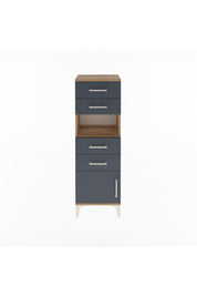 Arges Dolap Tek Raflı 4 Çekmeceli Tek Kapaklı 44x30x134 - S16M066V8A