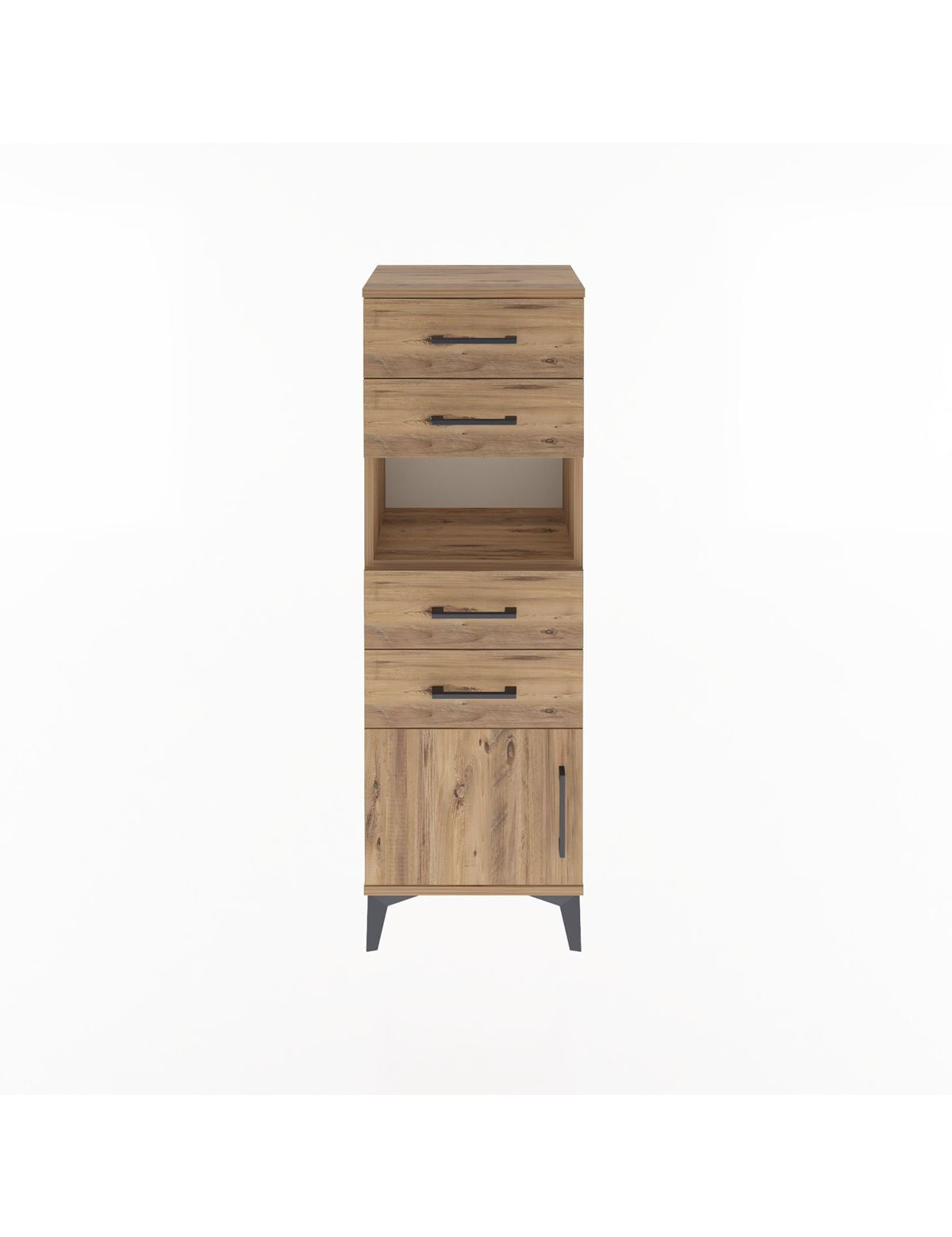 Arges Dolap Tek Raflı 4 Çekmeceli Tek Kapaklı 44x30x134 - S16M066V9A