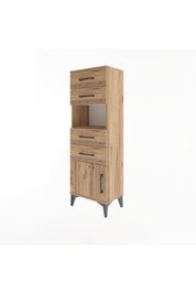Arges Dolap Tek Raflı 4 Çekmeceli Tek Kapaklı 44x30x134 - S16M066V9A