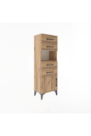 Arges Dolap Tek Raflı 4 Çekmeceli Tek Kapaklı 44x30x134 - S16M066V9A