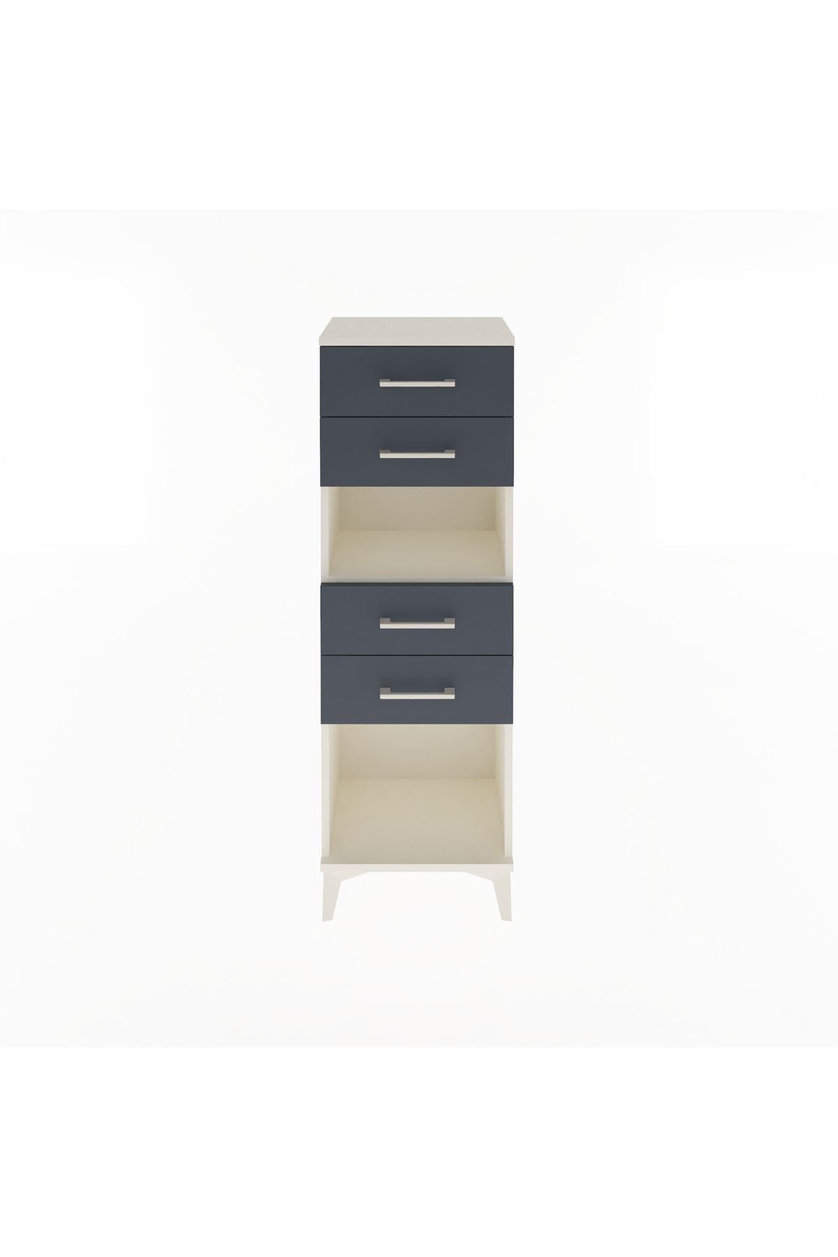Arges Dolap Tek Raflı 4 Çekmeceli 44x30x134 - S16M067V2A