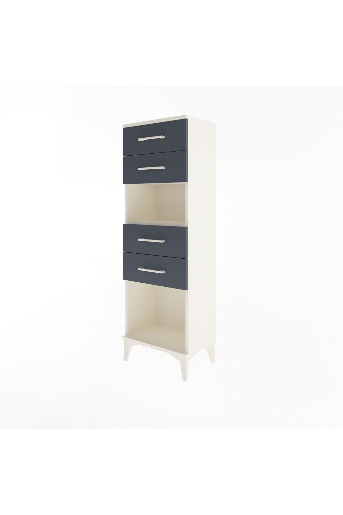 Arges Dolap Tek Raflı 4 Çekmeceli 44x30x134 - S16M067V2A