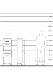 Arges Dolap Tek Raflı 4 Çekmeceli 44x30x134 - S16M067V2A