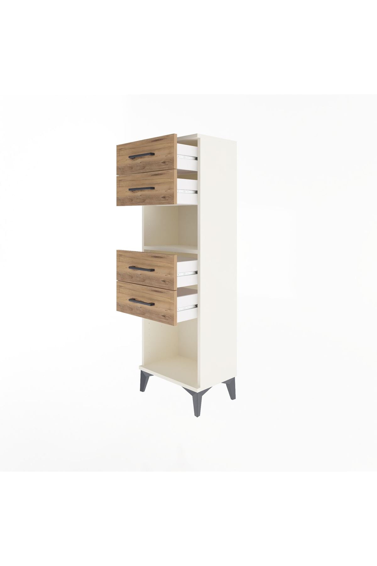 Arges Dolap Tek Raflı 4 Çekmeceli 44x30x134 - S16M067V3A