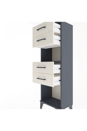Arges Dolap Tek Raflı 4 Çekmeceli 44x30x134 - S16M067V4A