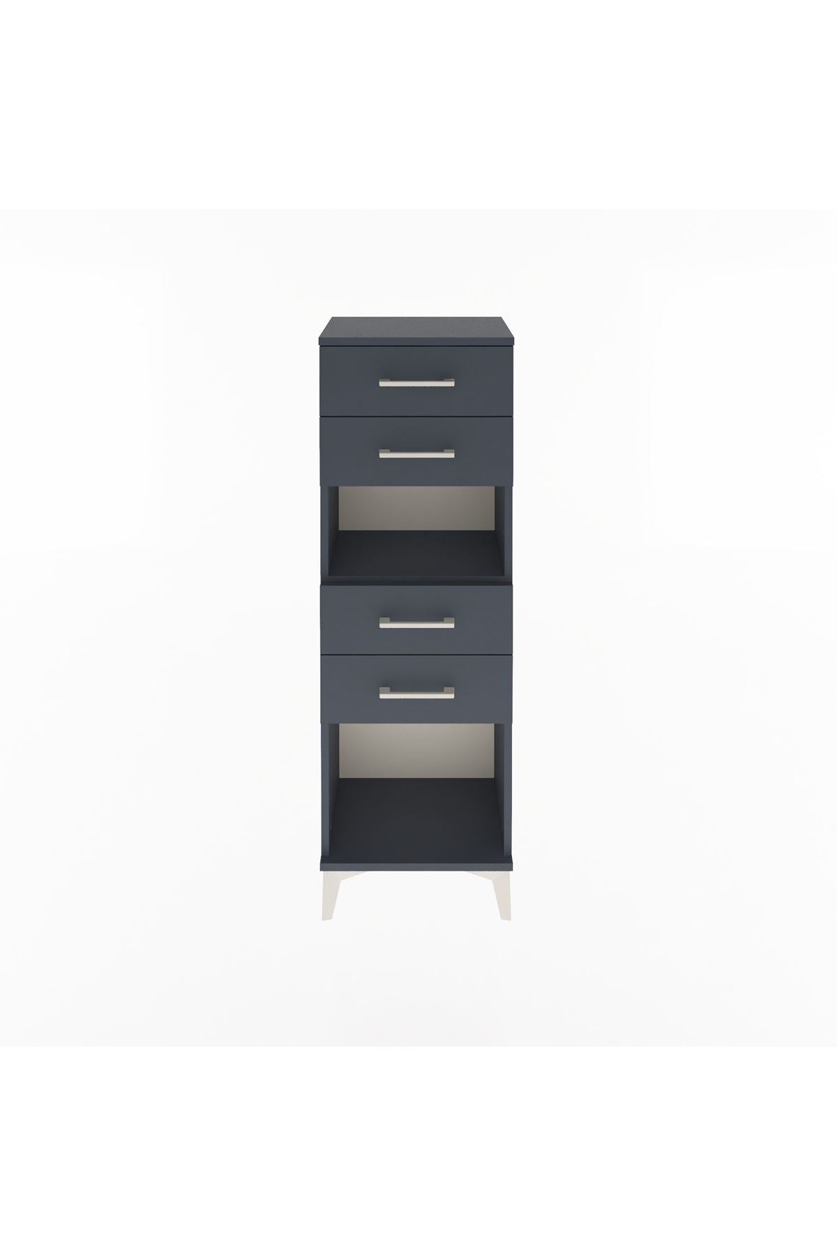 Arges Dolap Tek Raflı 4 Çekmeceli 44x30x134 - S16M067V5A