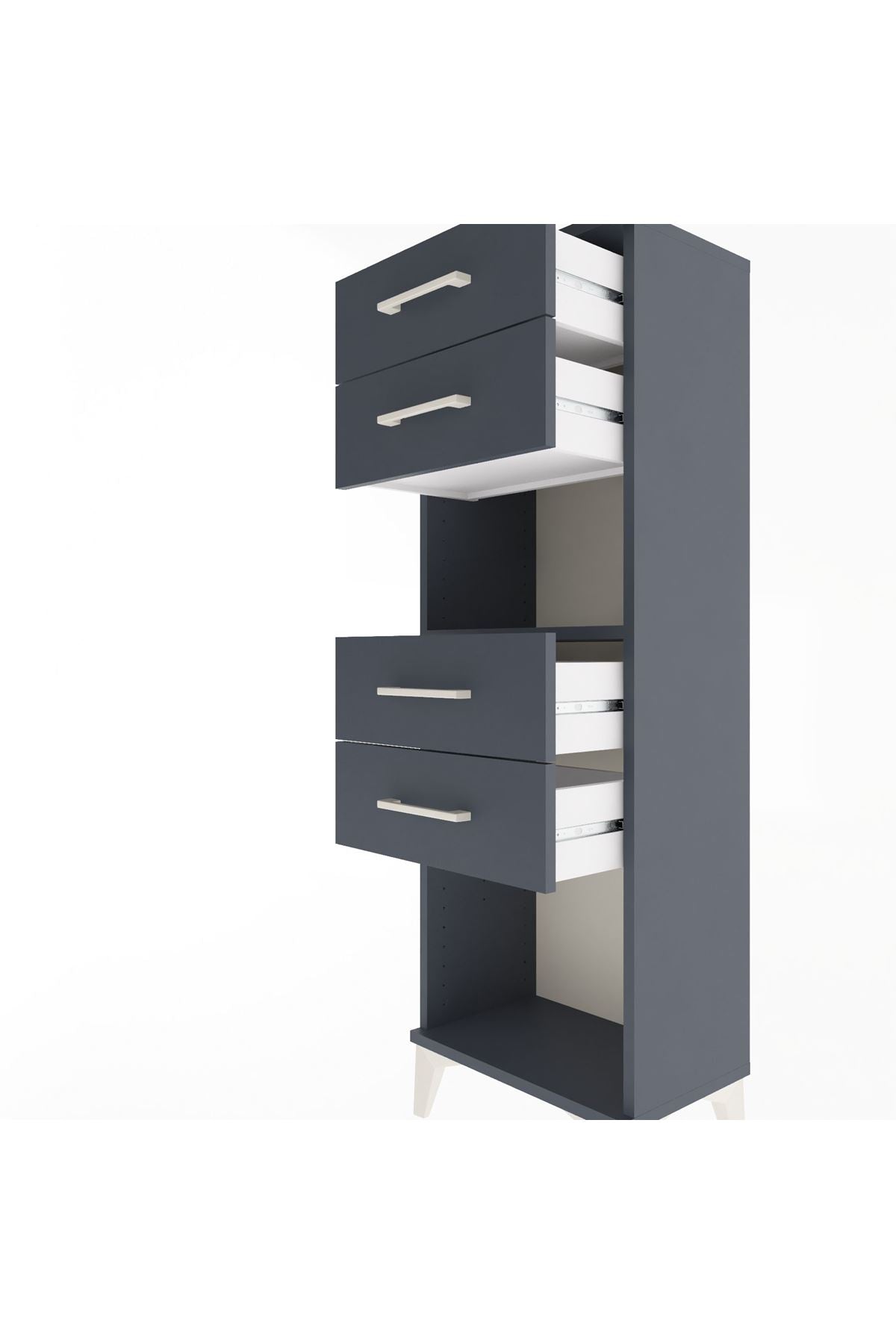 Arges Dolap Tek Raflı 4 Çekmeceli 44x30x134 - S16M067V5A