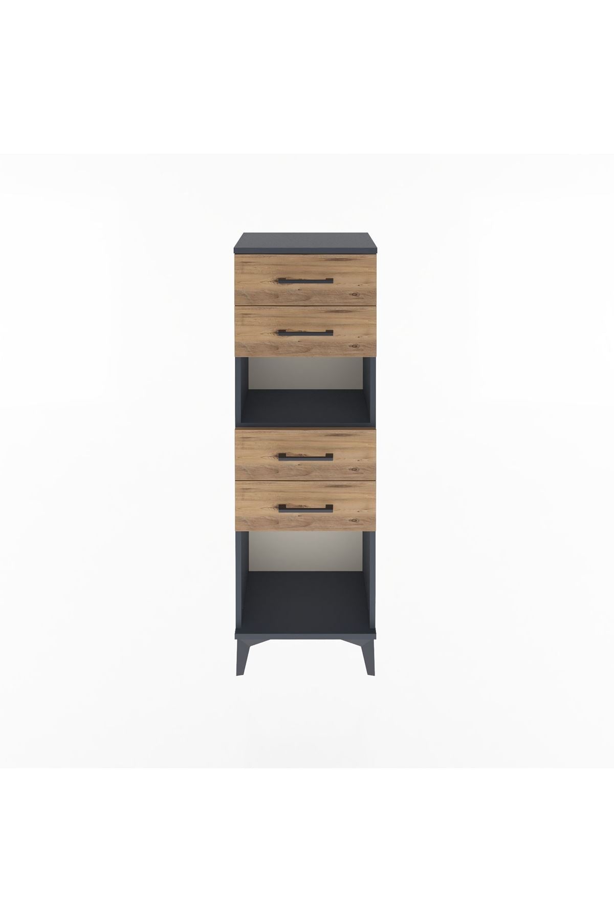 Arges Dolap Tek Raflı 4 Çekmeceli 44x30x134 - S16M067V6A