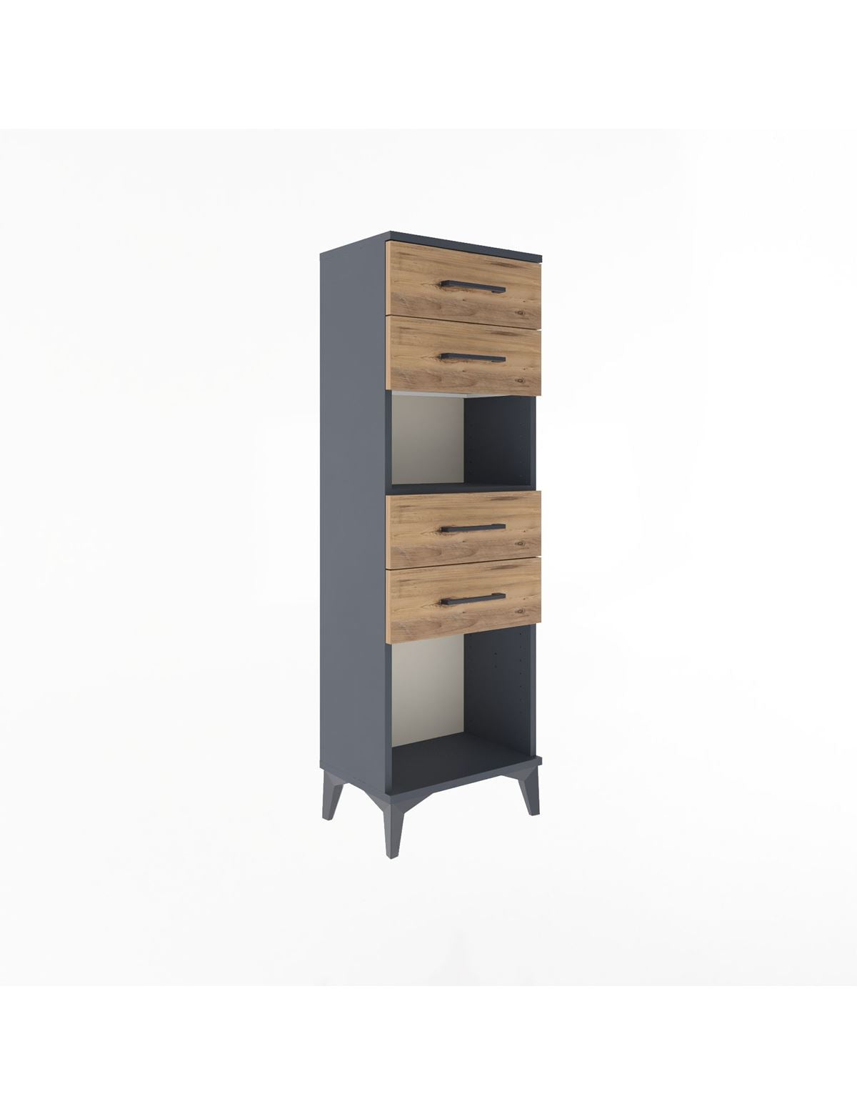 Arges Dolap Tek Raflı 4 Çekmeceli 44x30x134 - S16M067V6A