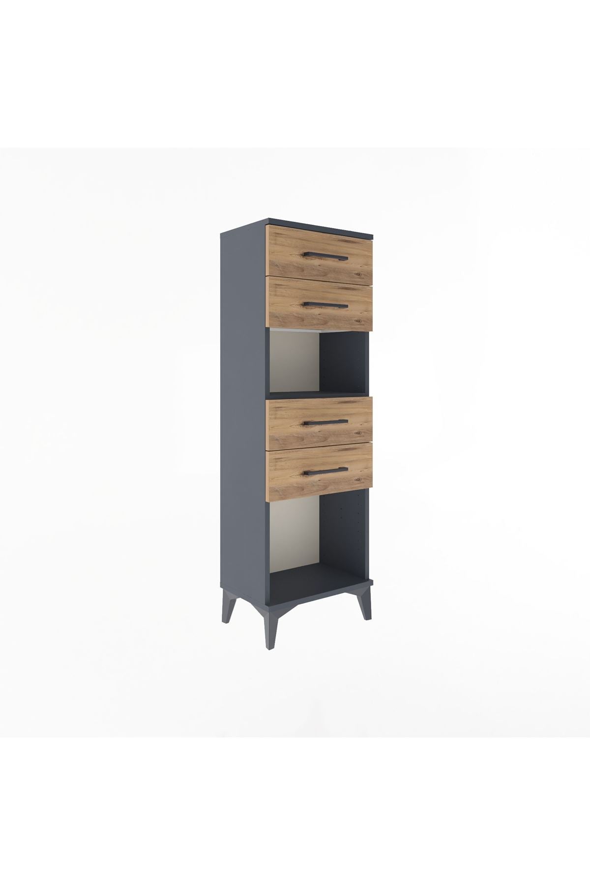 Arges Dolap Tek Raflı 4 Çekmeceli 44x30x134 - S16M067V6A