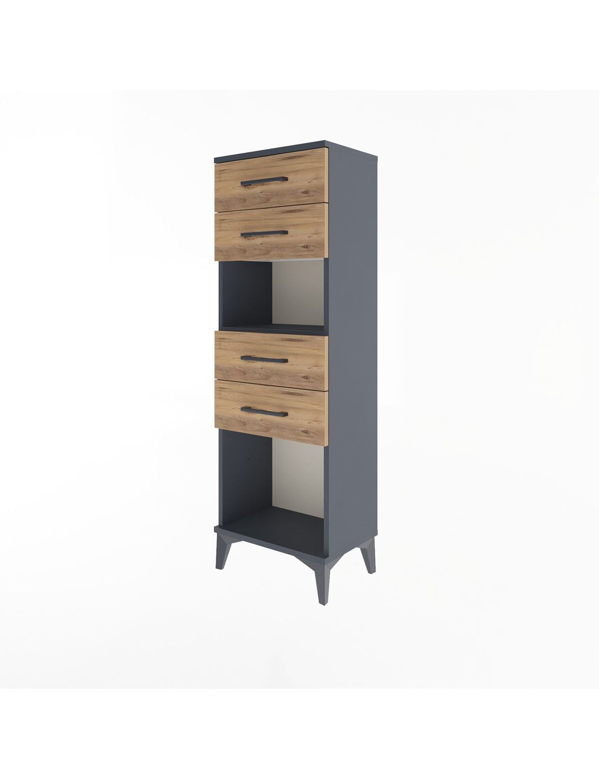 Arges Dolap Tek Raflı 4 Çekmeceli 44x30x134 - S16M067V6A