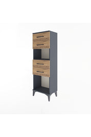 Arges Dolap Tek Raflı 4 Çekmeceli 44x30x134 - S16M067V6A
