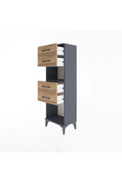 Arges Dolap Tek Raflı 4 Çekmeceli 44x30x134 - S16M067V6A