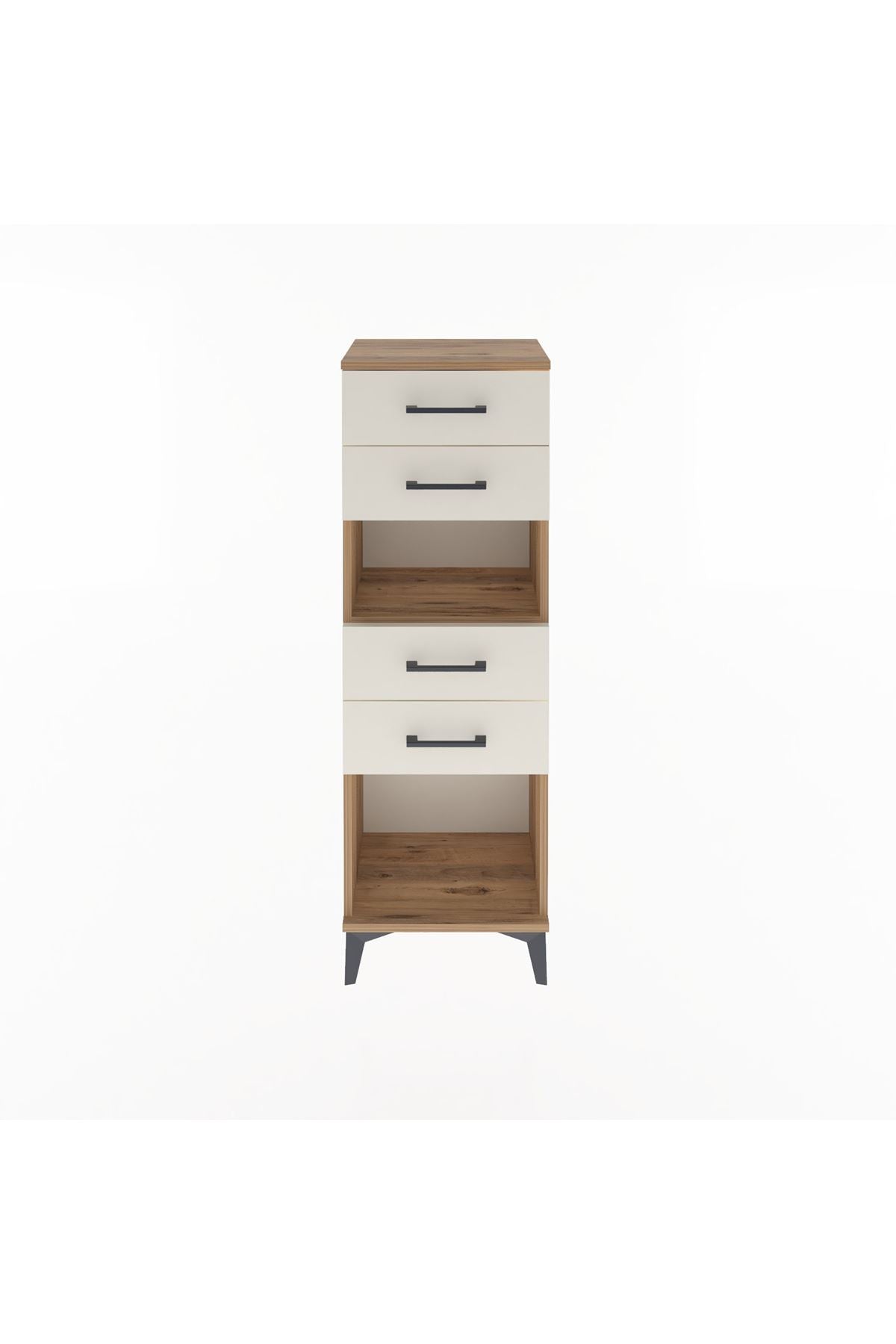 Arges Dolap Tek Raflı 4 Çekmeceli 44x30x134 - S16M067V7A