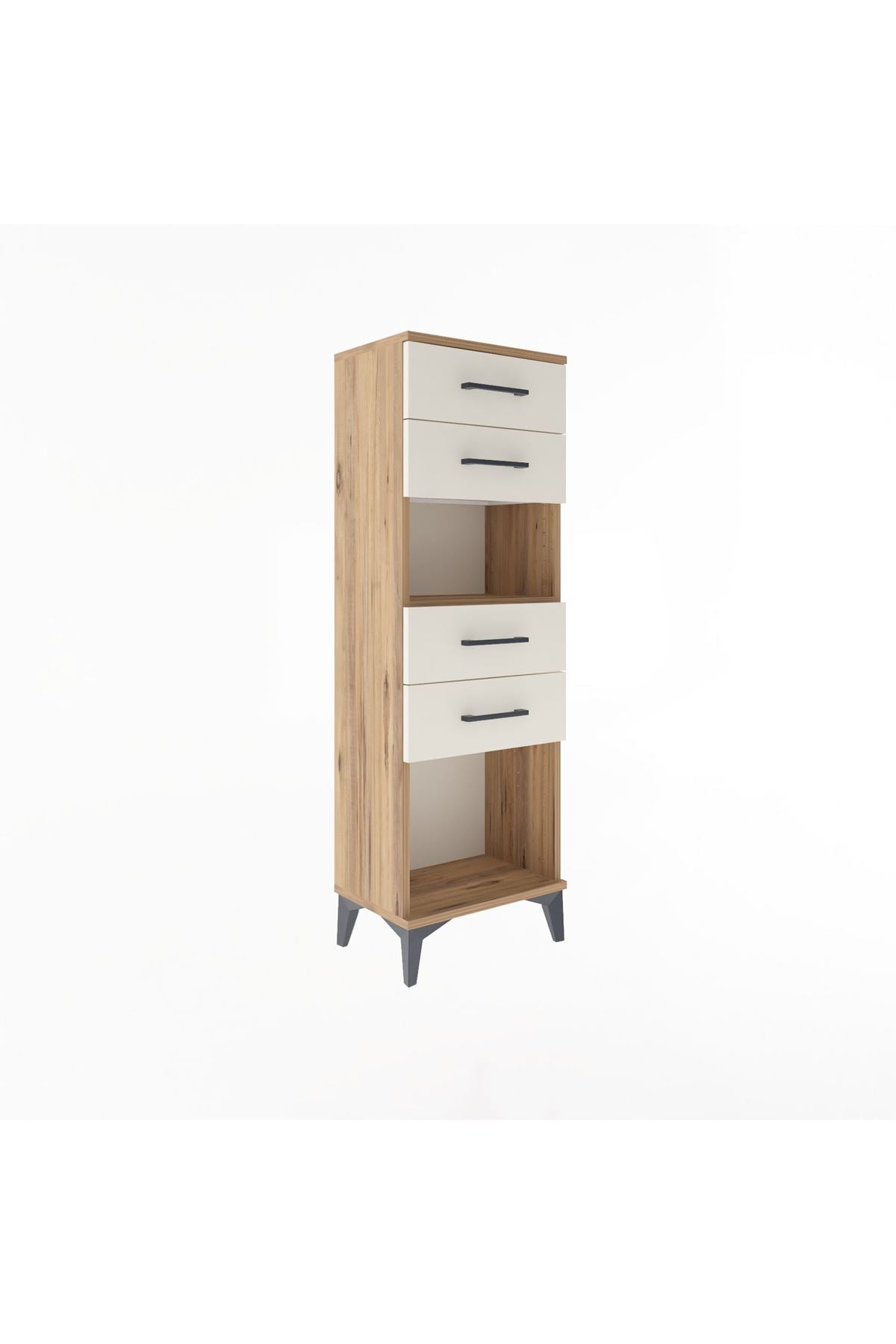 Arges Dolap Tek Raflı 4 Çekmeceli 44x30x134 - S16M067V7A
