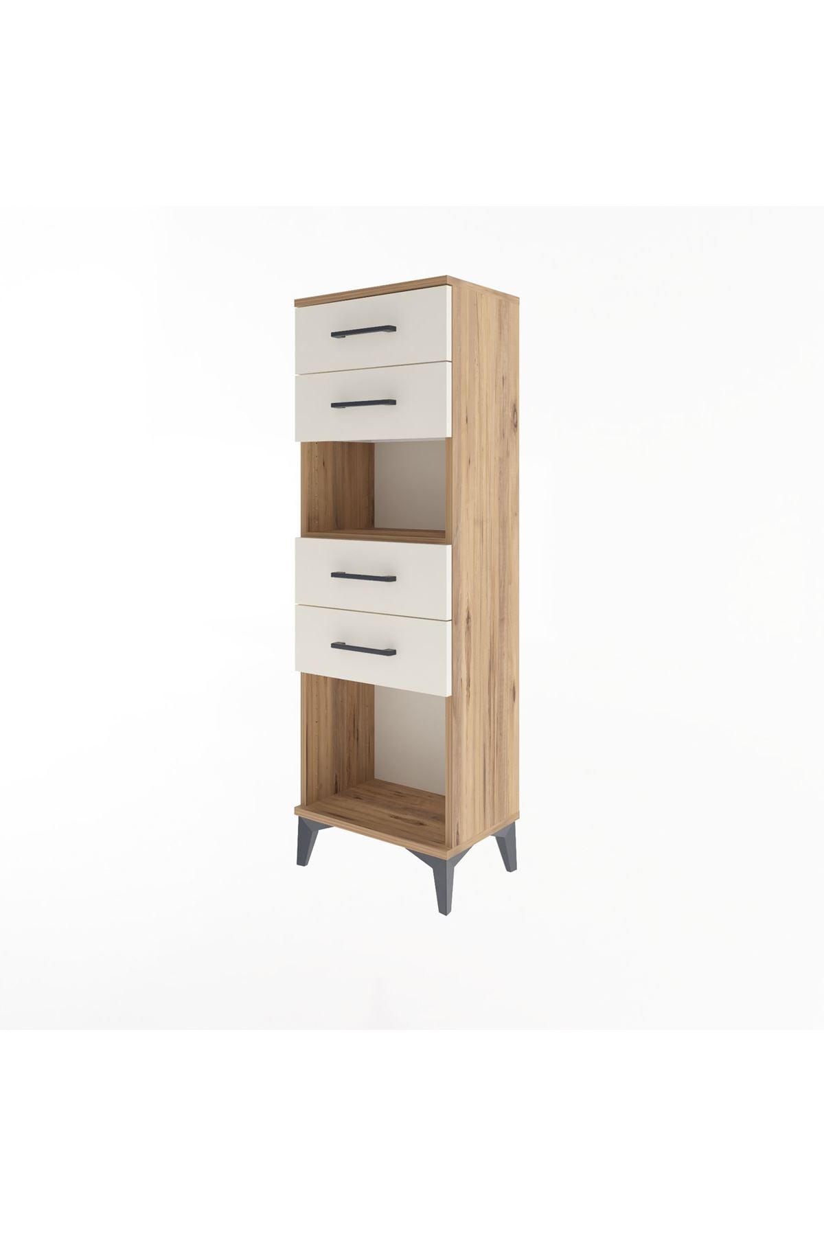 Arges Dolap Tek Raflı 4 Çekmeceli 44x30x134 - S16M067V7A