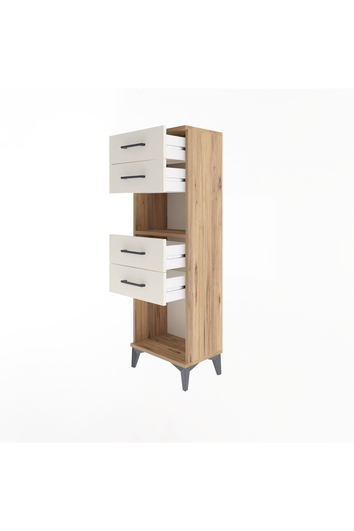 Arges Dolap Tek Raflı 4 Çekmeceli 44x30x134 - S16M067V7A