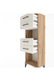 Arges Dolap Tek Raflı 4 Çekmeceli 44x30x134 - S16M067V7A