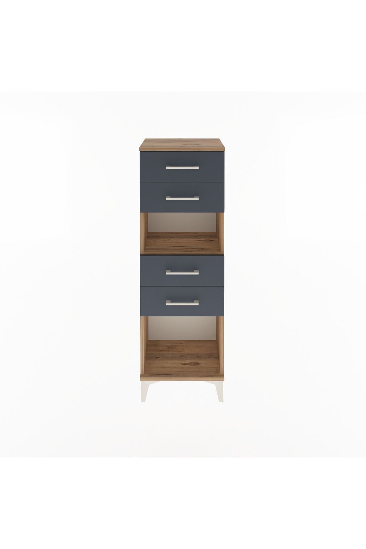 Arges Dolap Tek Raflı 4 Çekmeceli 44x30x134 - S16M067V8A