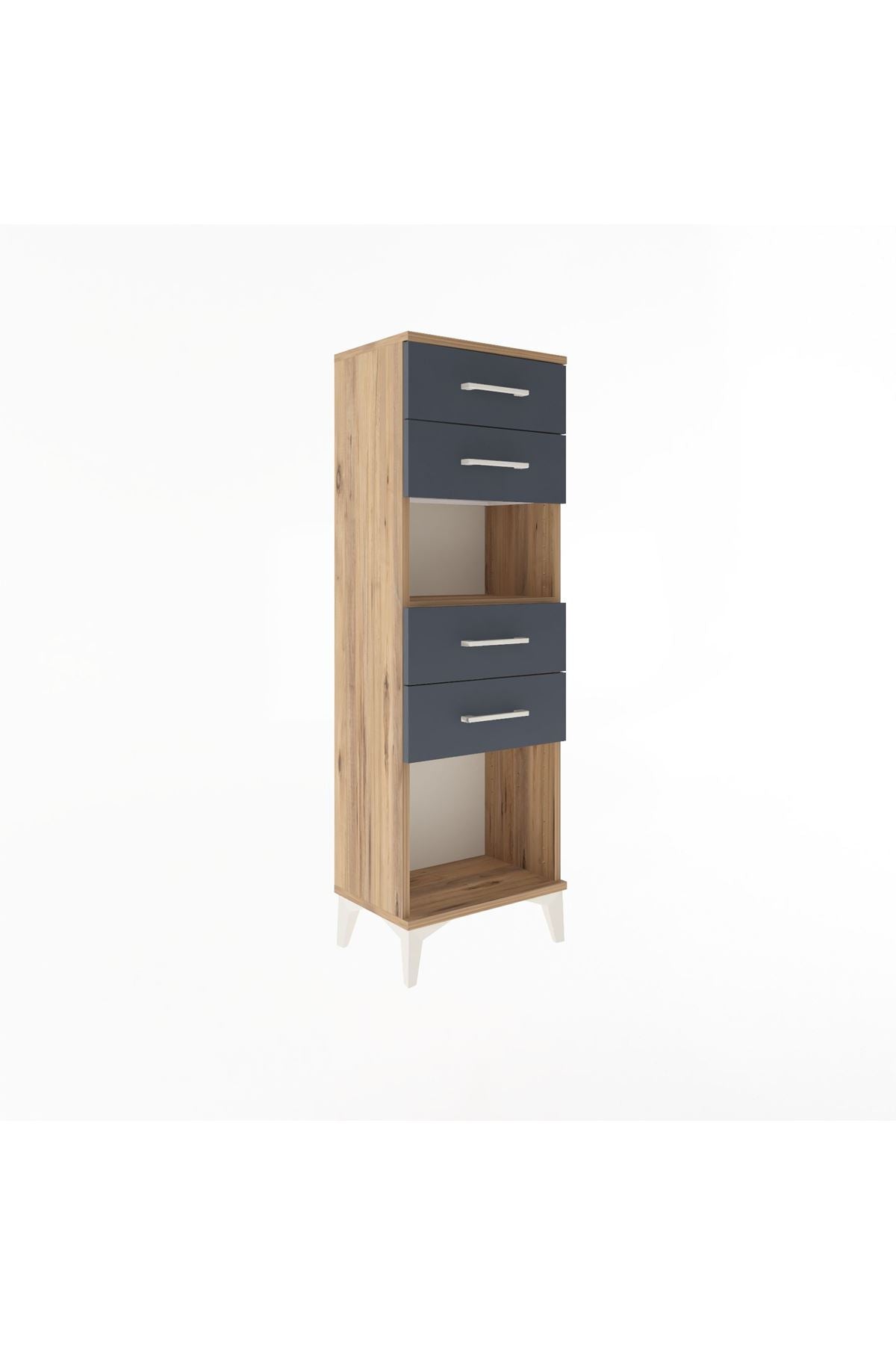 Arges Dolap Tek Raflı 4 Çekmeceli 44x30x134 - S16M067V8A