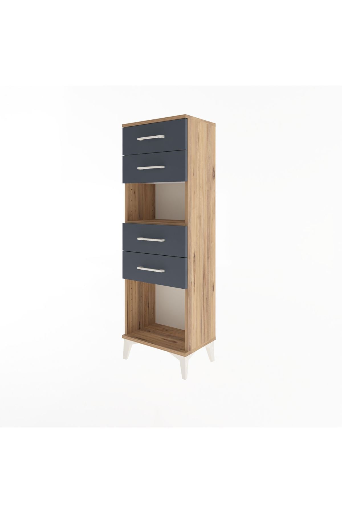 Arges Dolap Tek Raflı 4 Çekmeceli 44x30x134 - S16M067V8A
