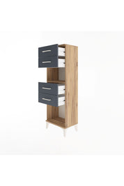 Arges Dolap Tek Raflı 4 Çekmeceli 44x30x134 - S16M067V8A