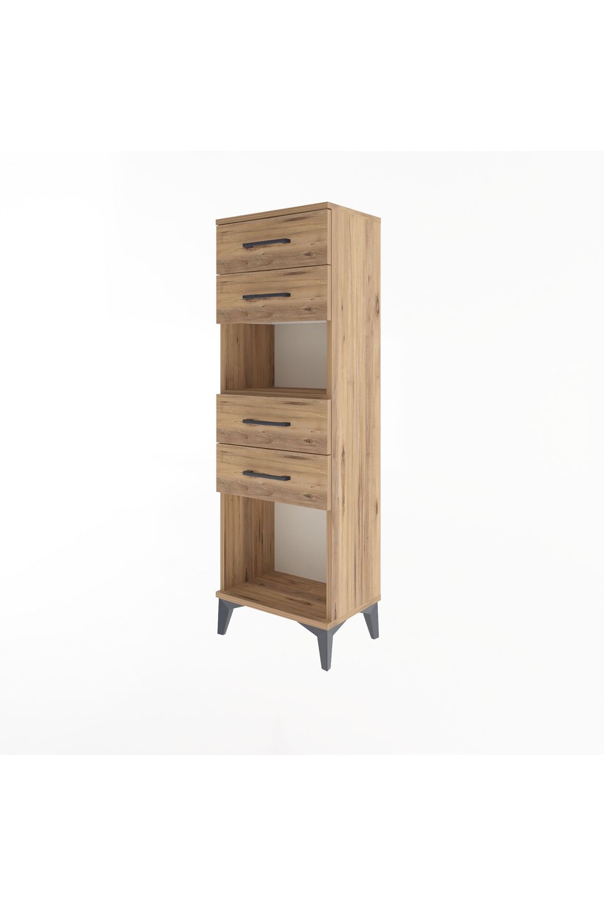 Arges Dolap Tek Raflı 4 Çekmeceli 44x30x134 - S16M067V9A