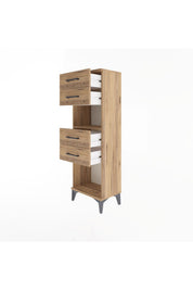 Arges Dolap Tek Raflı 4 Çekmeceli 44x30x134 - S16M067V9A