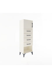 Arges Dolap Tek Raflı 4 Çekmeceli Tek Kapaklı 44x30x134 - S16M068V1A