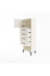 Arges Dolap Tek Raflı 4 Çekmeceli Tek Kapaklı 44x30x134 - S16M068V1A