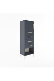 Arges Dolap Tek Raflı 4 Çekmeceli Tek Kapaklı 44x30x134 - S16M068V5A