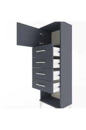 Arges Dolap Tek Raflı 4 Çekmeceli Tek Kapaklı 44x30x134 - S16M068V5A