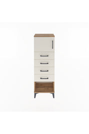 Arges Dolap Tek Raflı 4 Çekmeceli Tek Kapaklı 44x30x134 - S16M068V7A