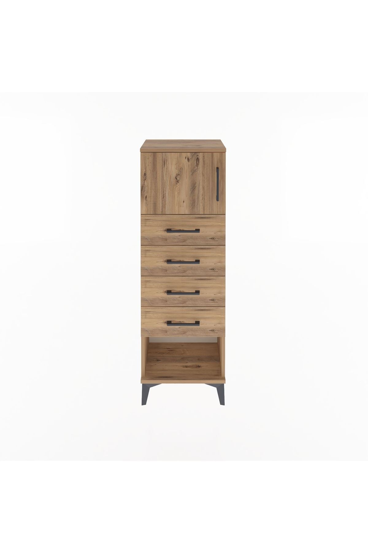 Arges Dolap Tek Raflı 4 Çekmeceli Tek Kapaklı 44x30x134 - S16M068V9A