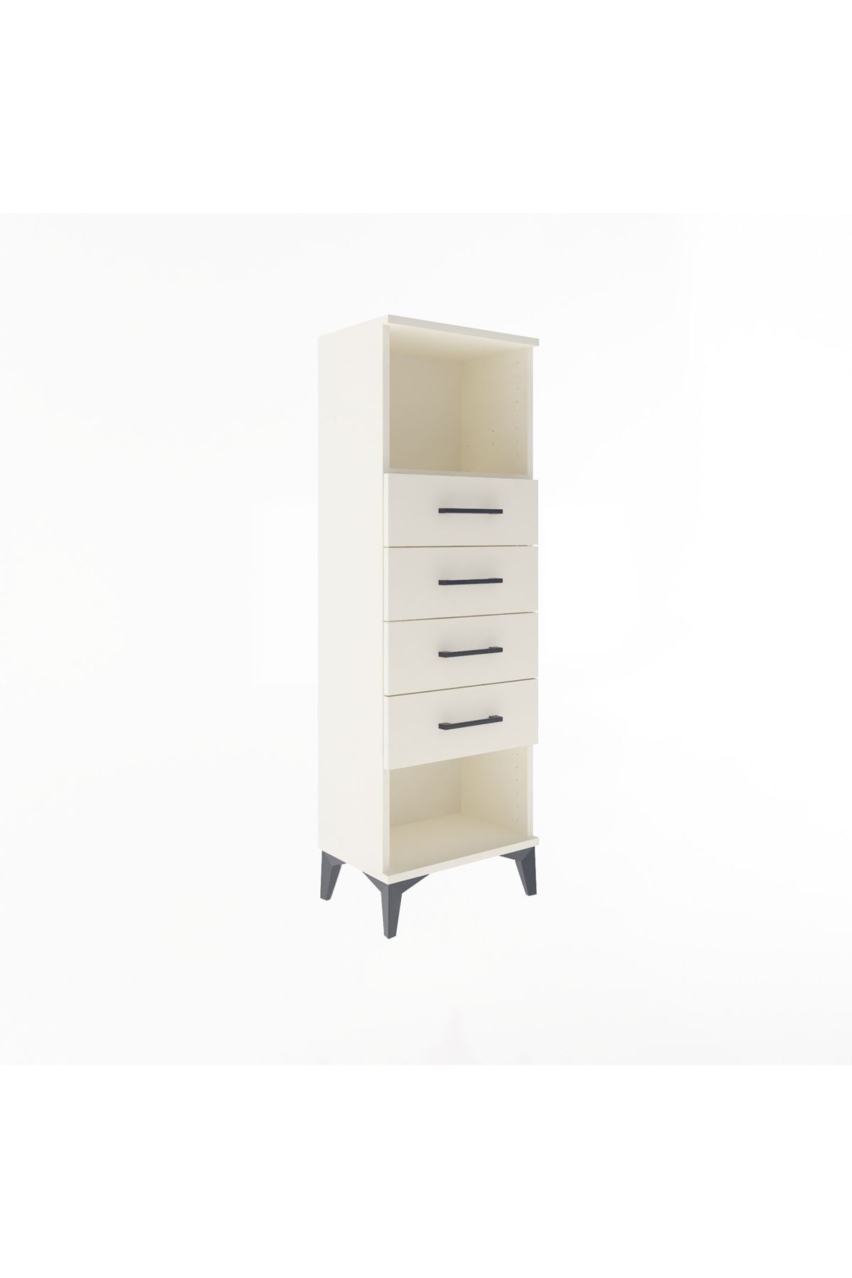 Arges Dolap Tek Raflı 4 Çekmeceli 44x30x134 - S16M069V1A
