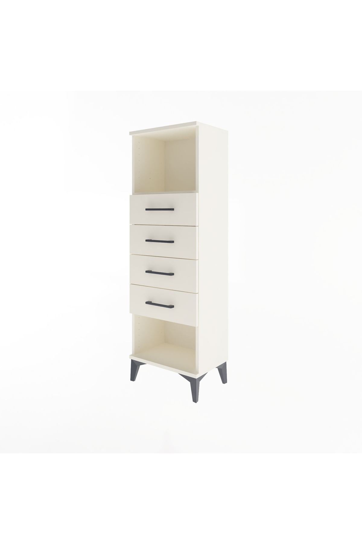 Arges Dolap Tek Raflı 4 Çekmeceli 44x30x134 - S16M069V1A