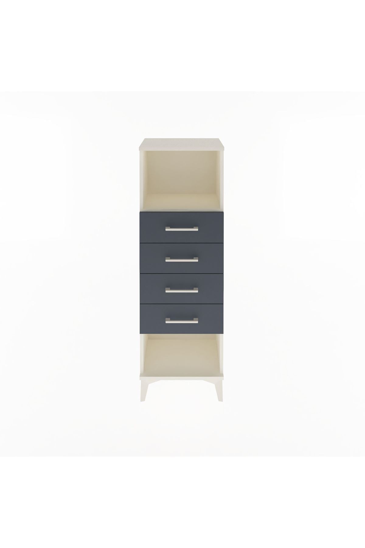 Arges Dolap Tek Raflı 4 Çekmeceli 44x30x134 - S16M069V2A