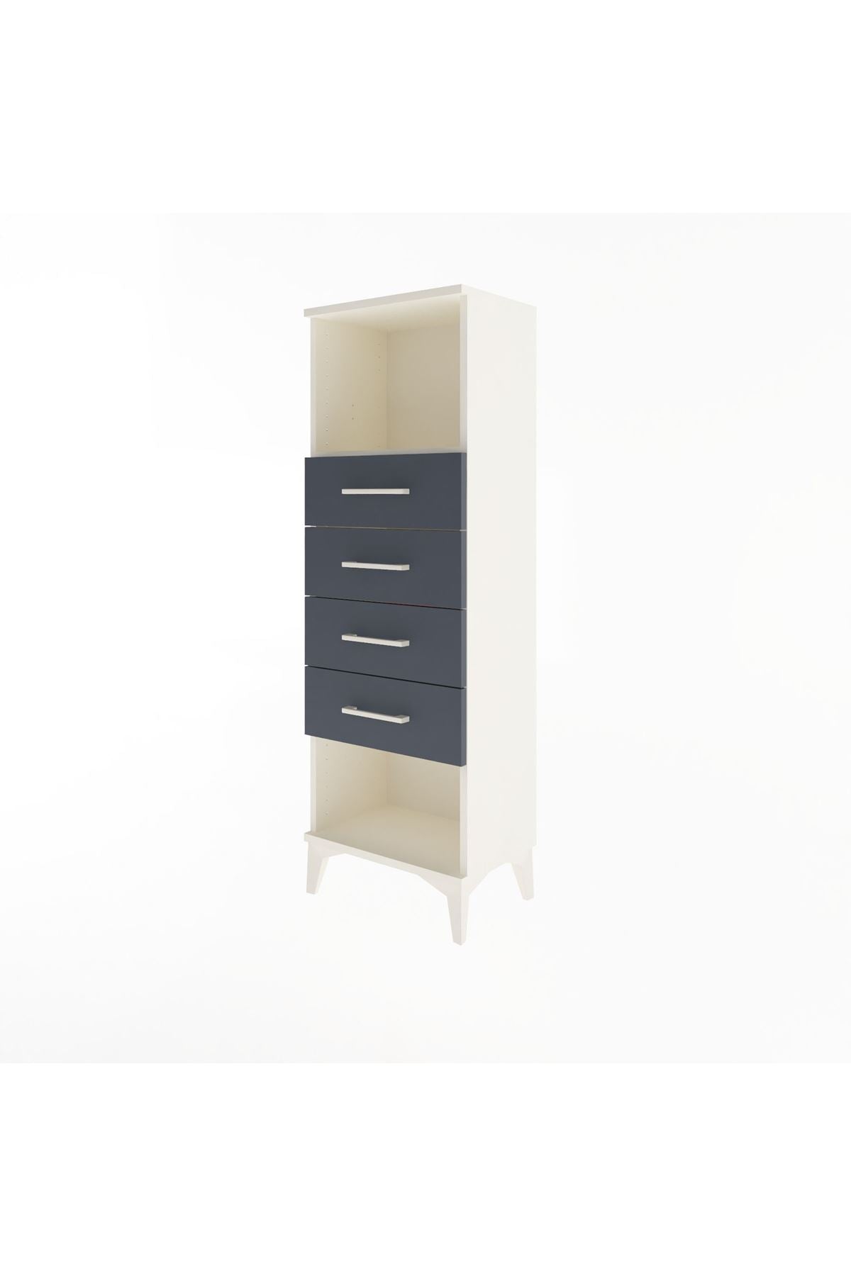 Arges Dolap Tek Raflı 4 Çekmeceli 44x30x134 - S16M069V2A