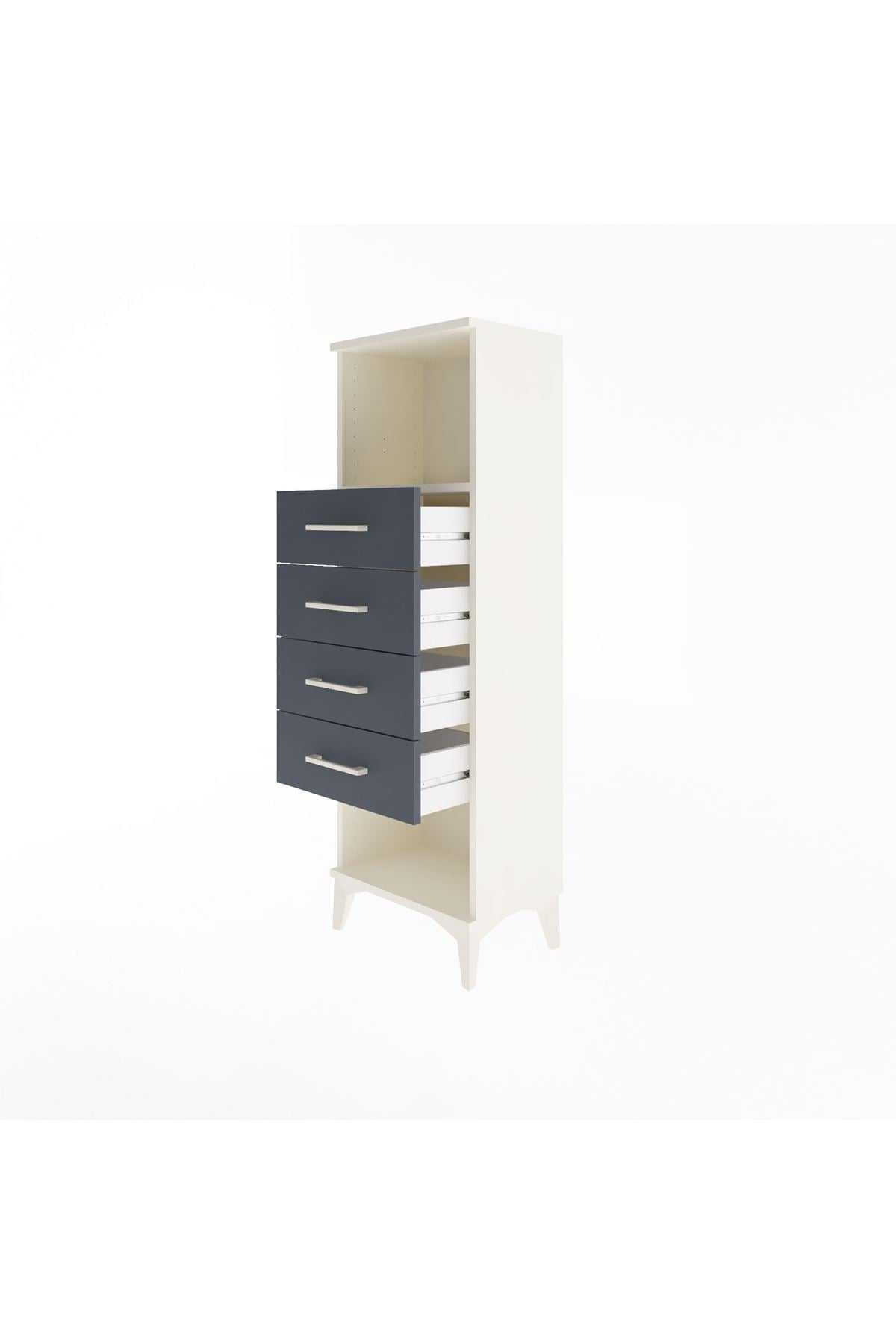Arges Dolap Tek Raflı 4 Çekmeceli 44x30x134 - S16M069V2A