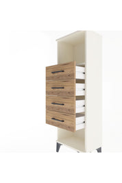 Arges Dolap Tek Raflı 4 Çekmeceli 44x30x134 - S16M069V3A