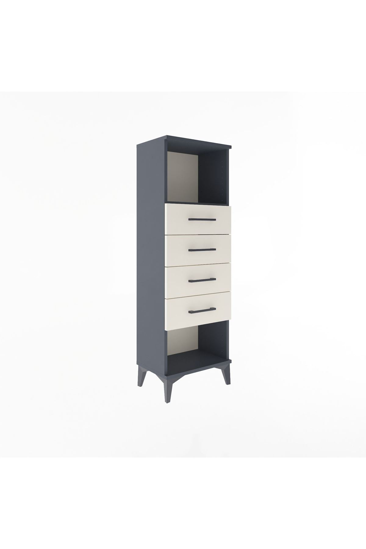 Arges Dolap Tek Raflı 4 Çekmeceli 44x30x134 - S16M069V4A