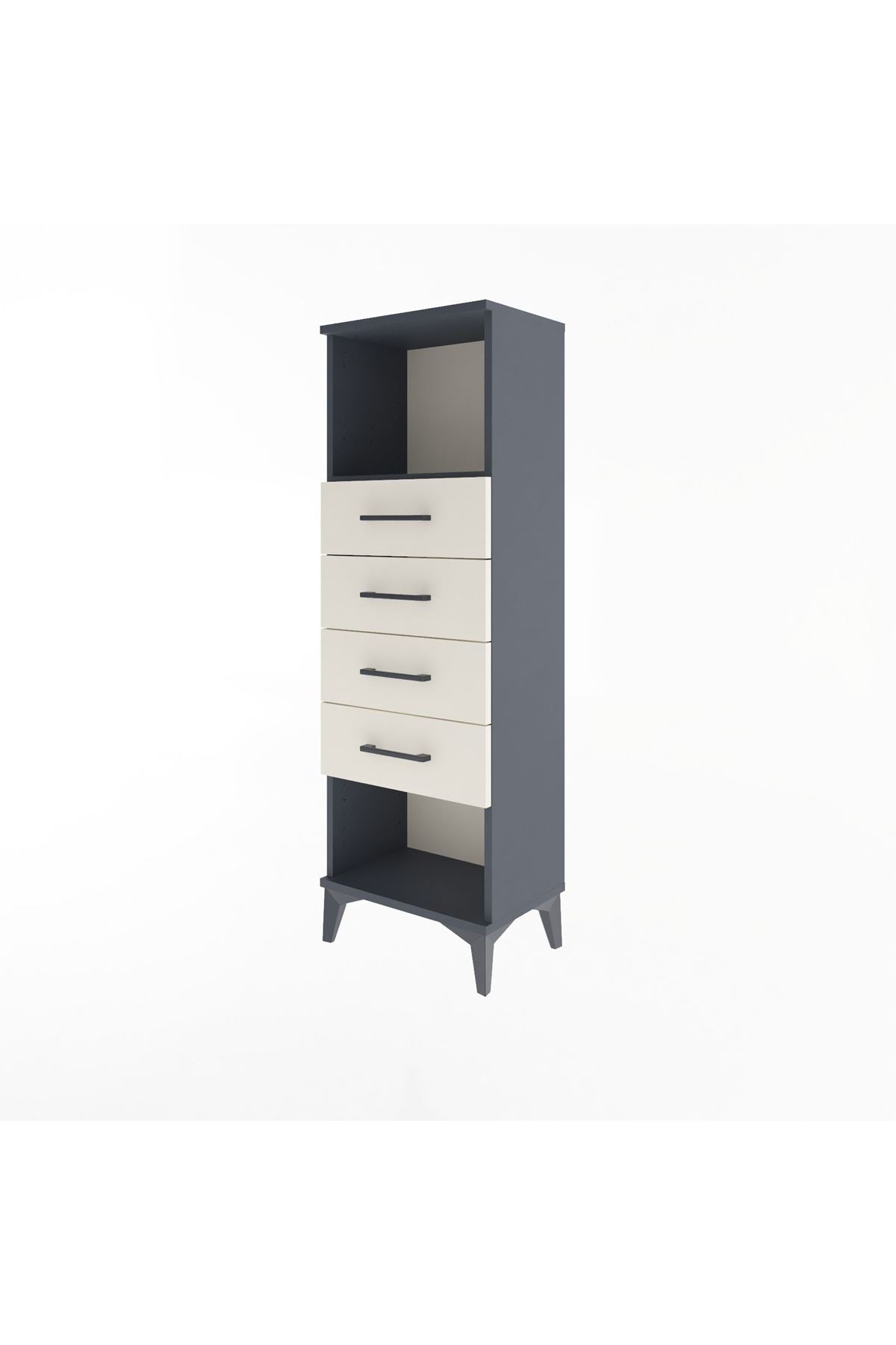 Arges Dolap Tek Raflı 4 Çekmeceli 44x30x134 - S16M069V4A