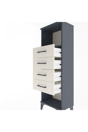 Arges Dolap Tek Raflı 4 Çekmeceli 44x30x134 - S16M069V4A
