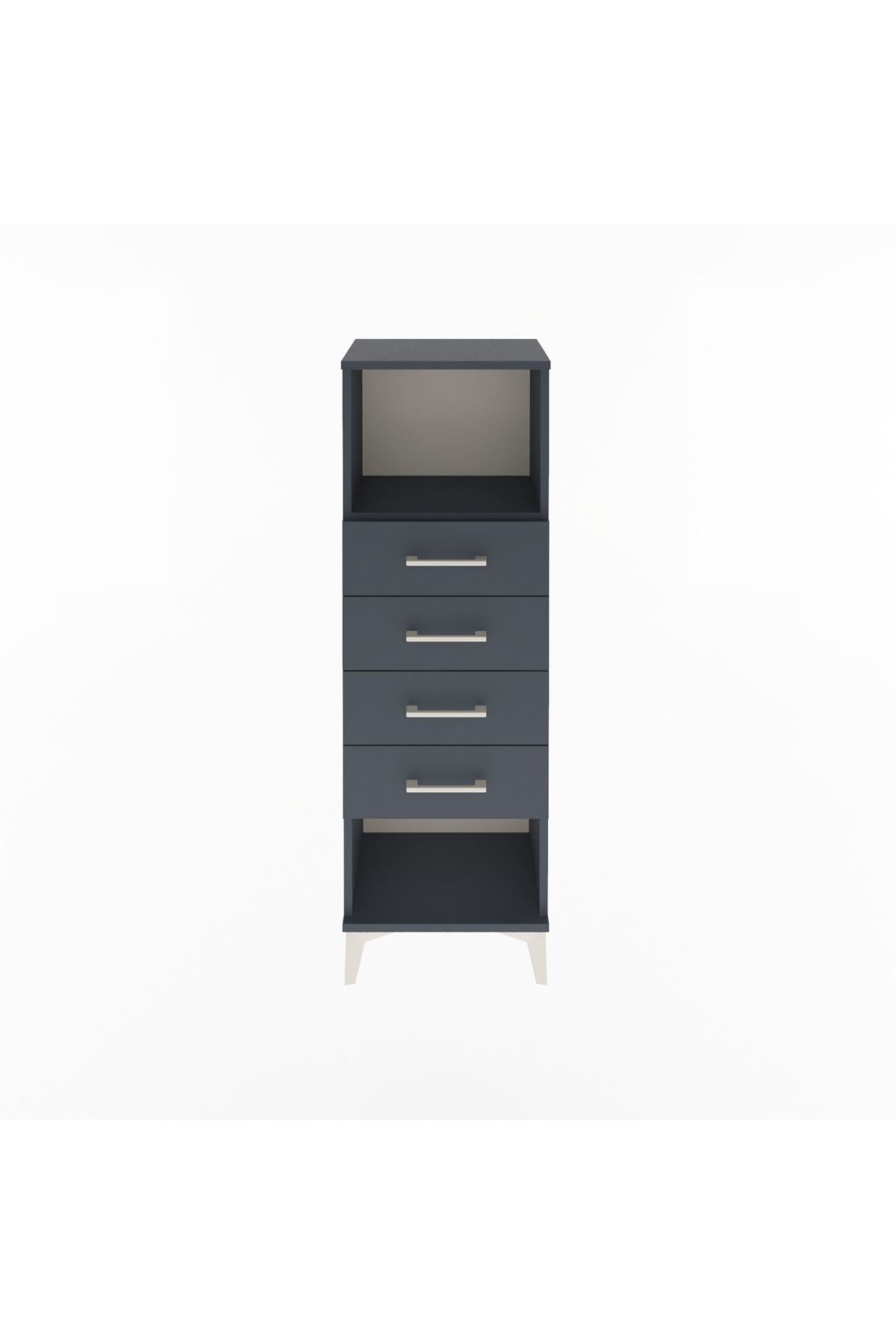 Arges Dolap Tek Raflı 4 Çekmeceli 44x30x134 - S16M069V5A