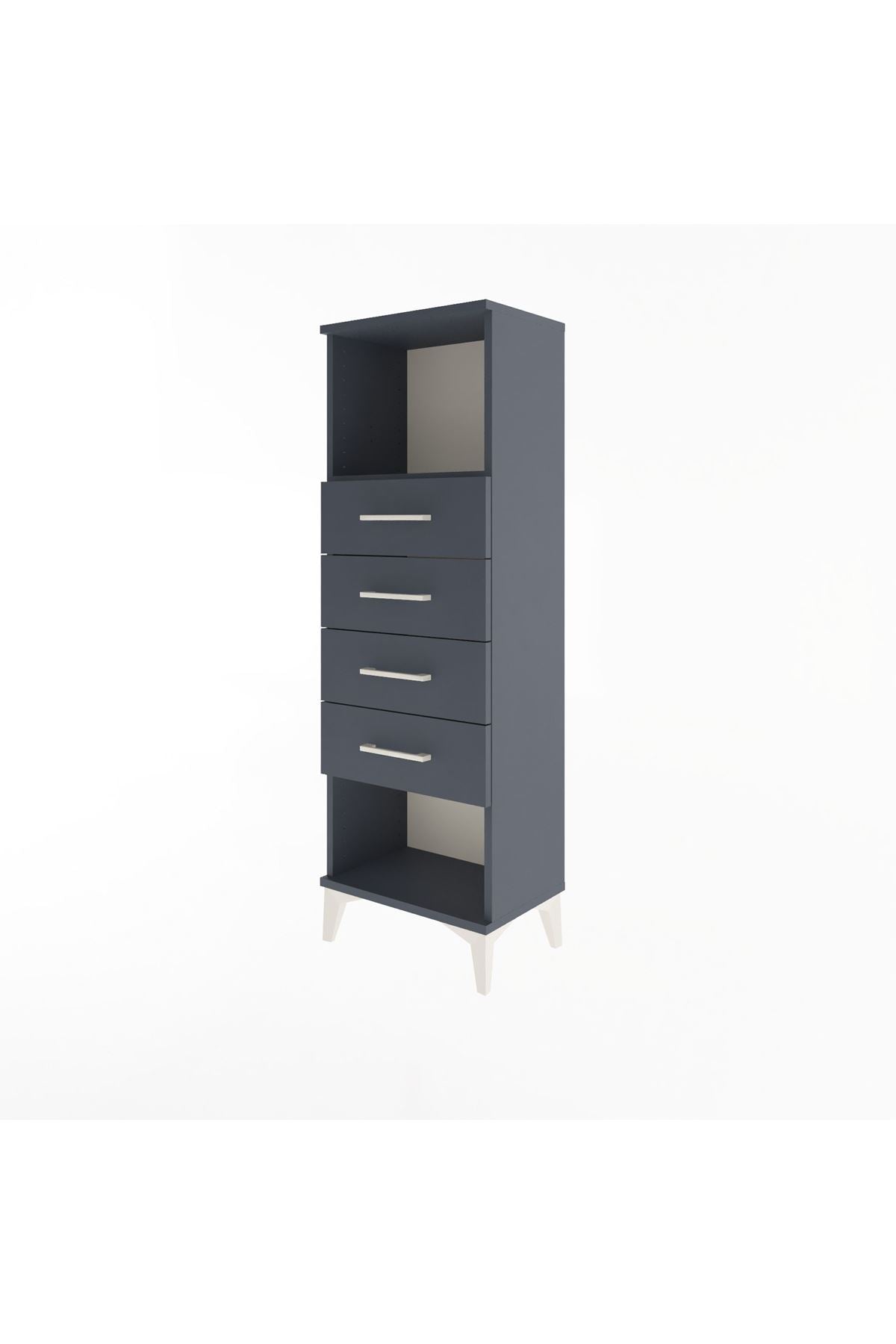 Arges Dolap Tek Raflı 4 Çekmeceli 44x30x134 - S16M069V5A