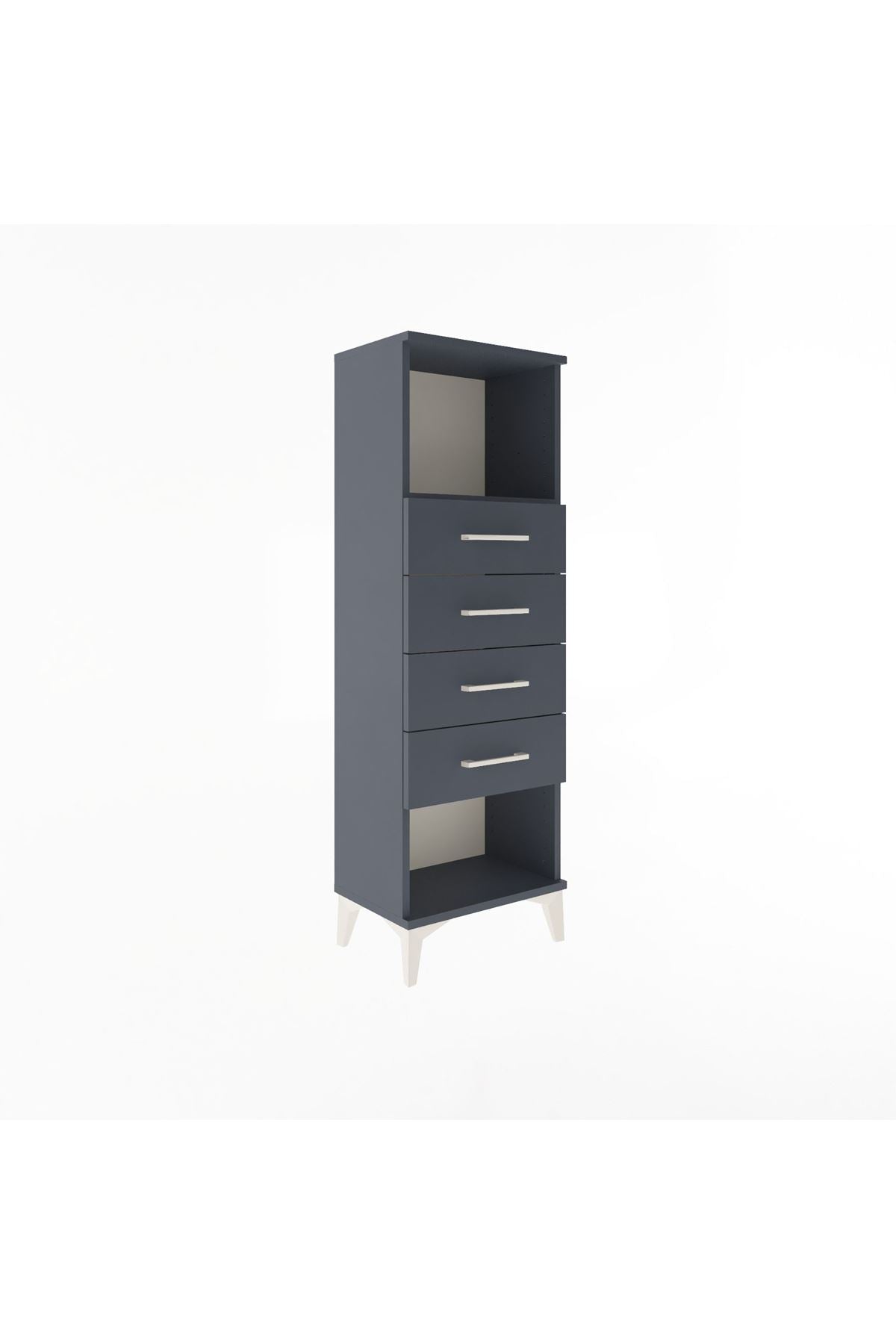 Arges Dolap Tek Raflı 4 Çekmeceli 44x30x134 - S16M069V5A