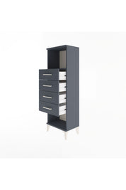 Arges Dolap Tek Raflı 4 Çekmeceli 44x30x134 - S16M069V5A