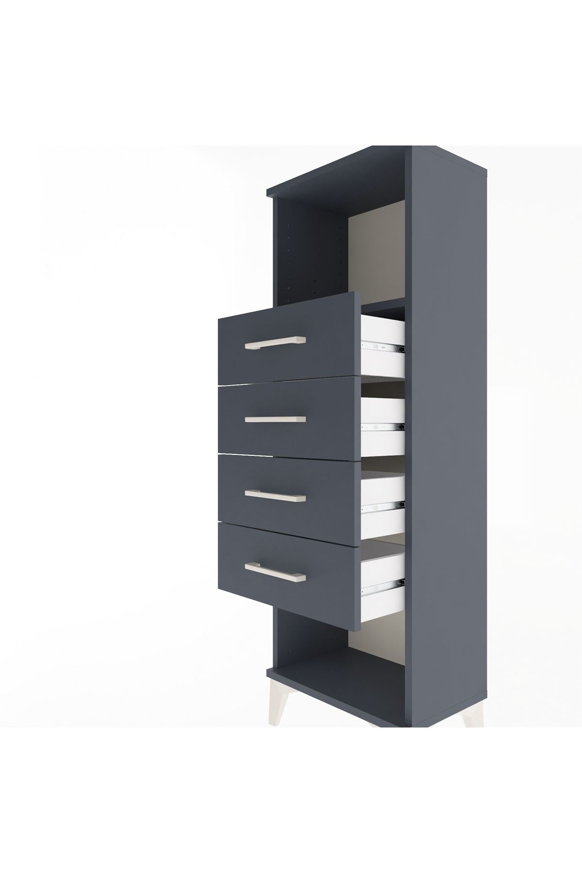 Arges Dolap Tek Raflı 4 Çekmeceli 44x30x134 - S16M069V5A