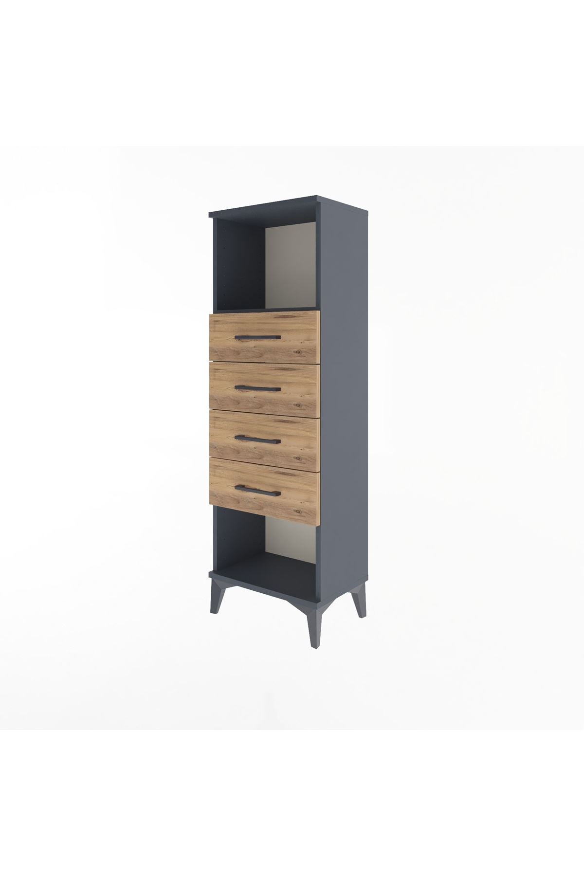Arges Dolap Tek Raflı 4 Çekmeceli 44x30x134 - S16M069V6A